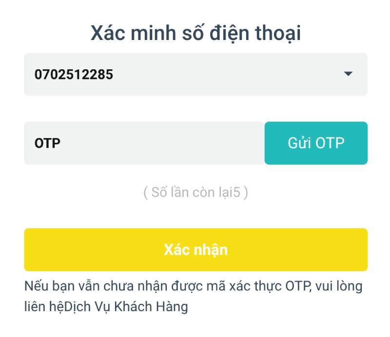 Xác minh số điện thoại